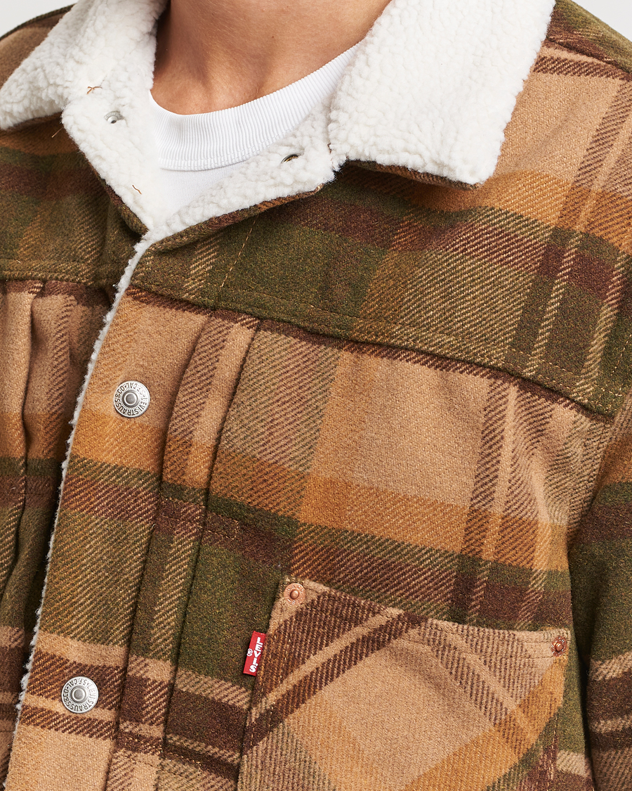 Homme | Manteaux Et Vestes | Levi's | Type I Checked Sherpa Trucker Winter Moss
