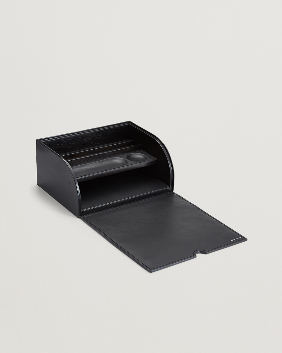 Homme | Pour La Maison | Ralph Lauren Home | Brennan Leather Writers Box Saddle Black
