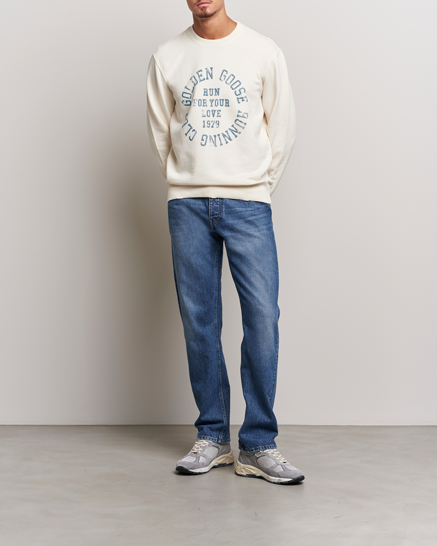 Homme | Pulls Et Tricots | Golden Goose | Deluxe Brand Running Club Sweatshirt Heritage White