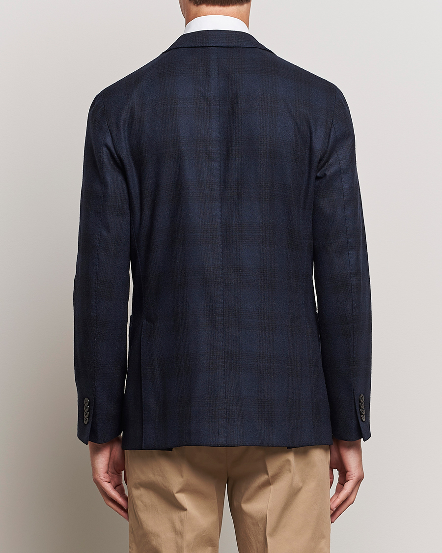 Homme | Blazers | Boglioli | K Jacket Wool Herringbone Blazer Navy