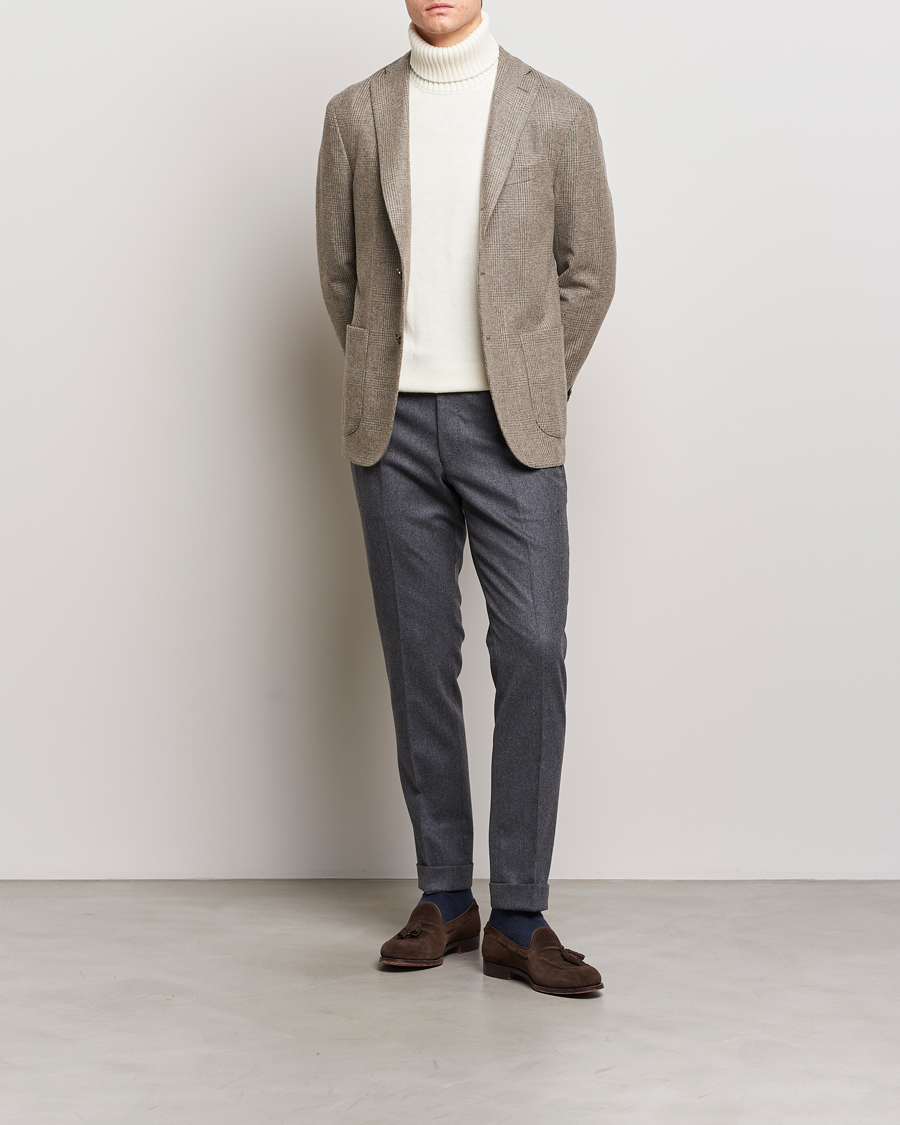 Homme | Blazers | Boglioli | K Jacket Prince Of Wales Check Blazer Light Beige