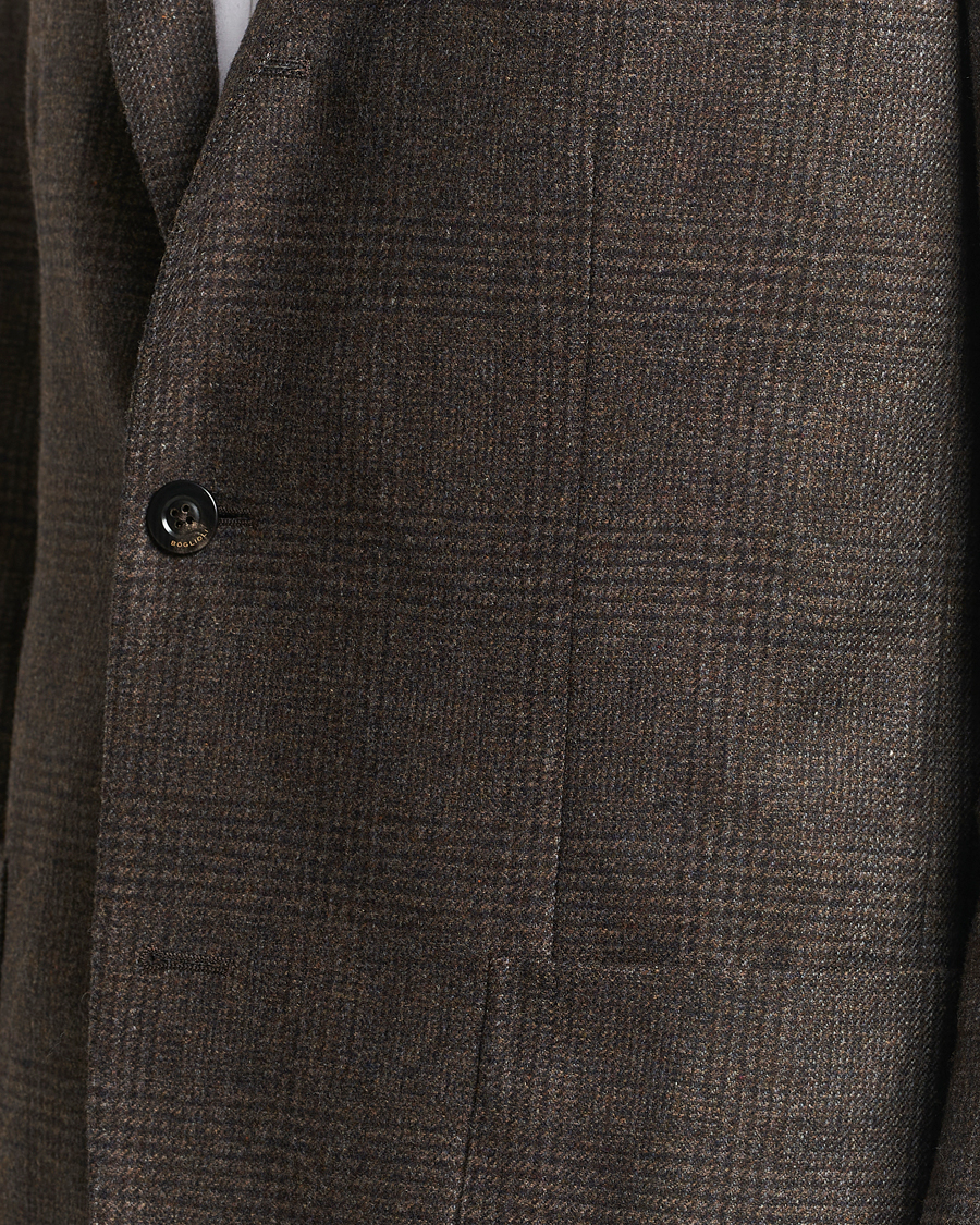 Homme | Blazers | Boglioli | K Jacket Prince Of Wales Blazer Dark Brown