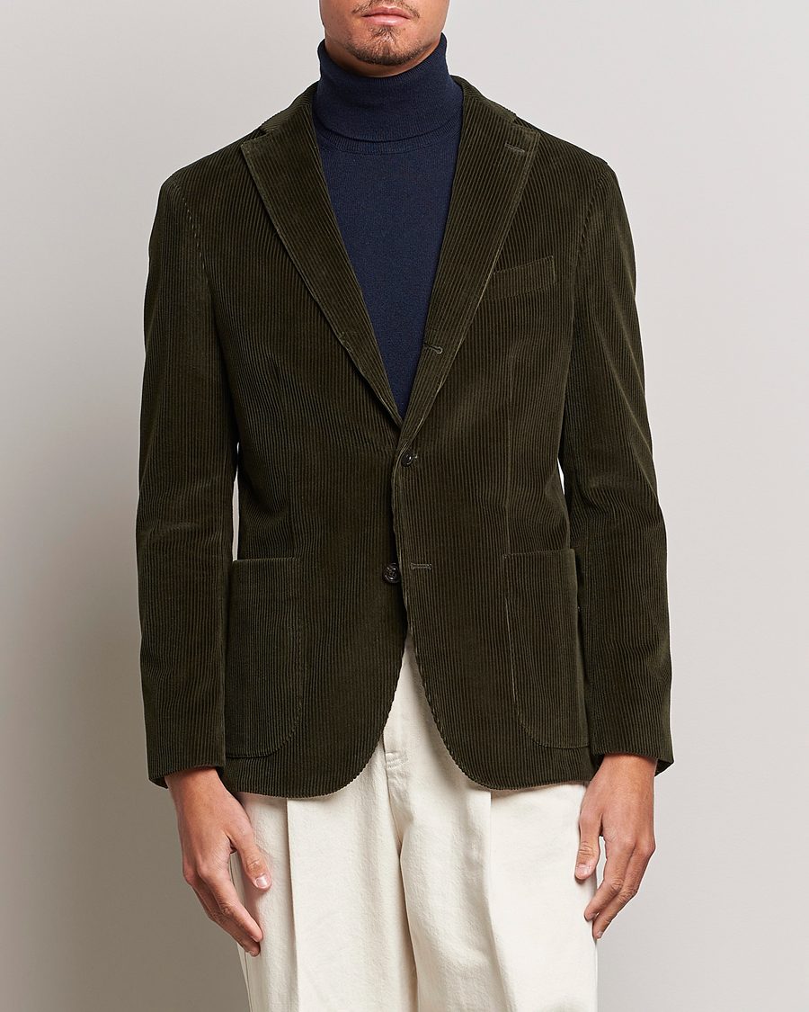 Homme | Blazers | Boglioli | K Jacket Corduroy Blazer Dark Green