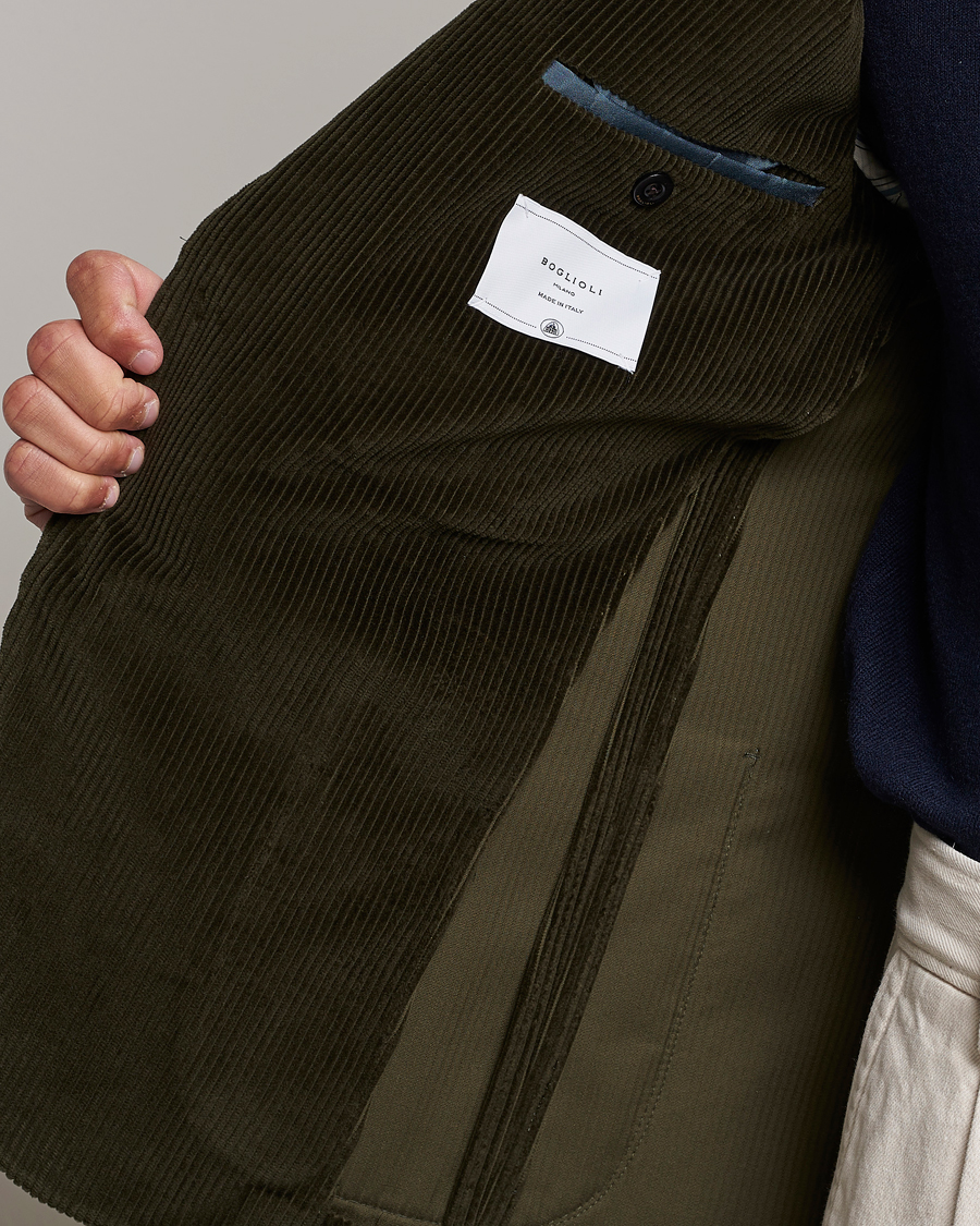Homme | Blazers | Boglioli | K Jacket Corduroy Blazer Dark Green