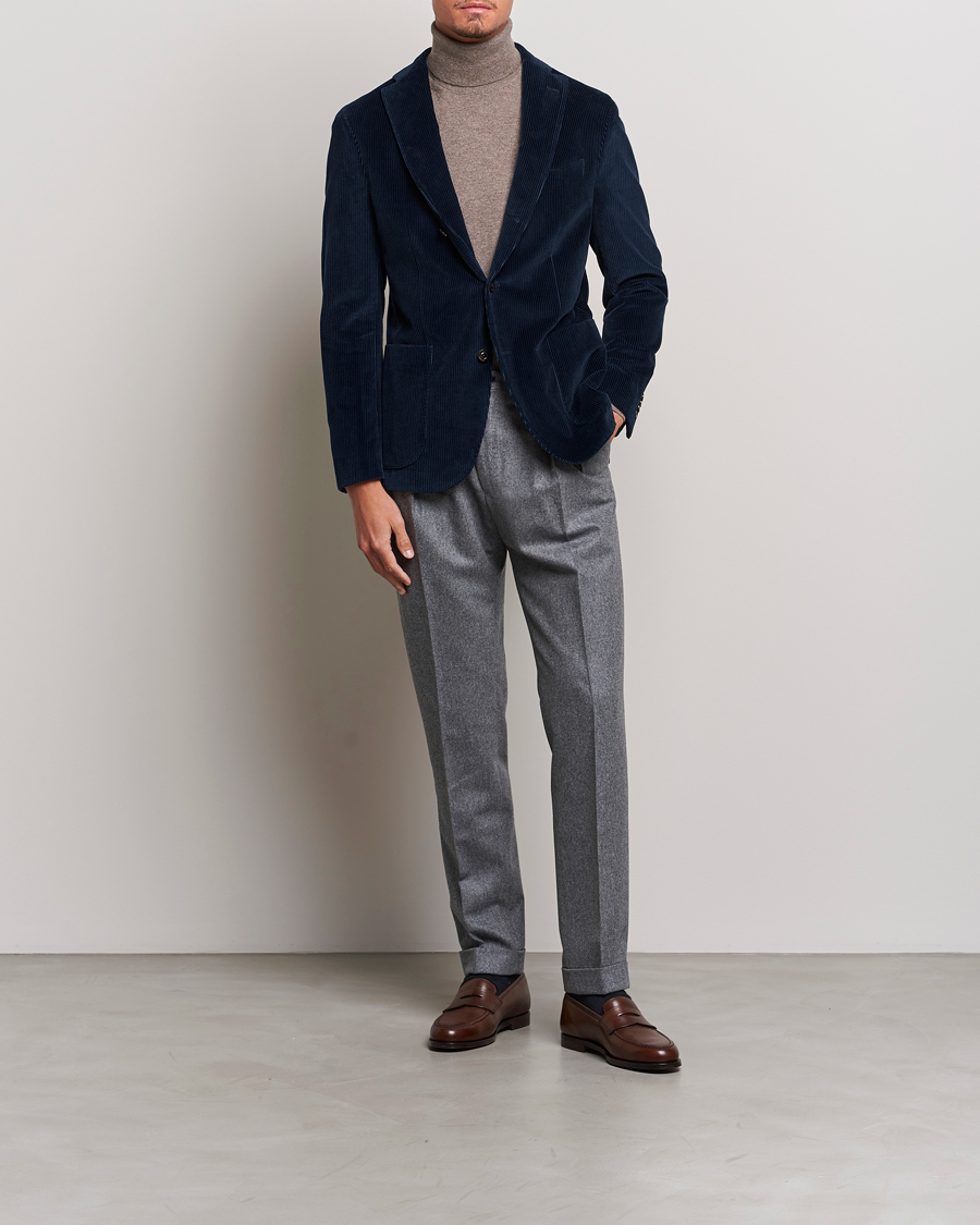 Homme | Blazers | Boglioli | K Jacket Corduroy Blazer Navy