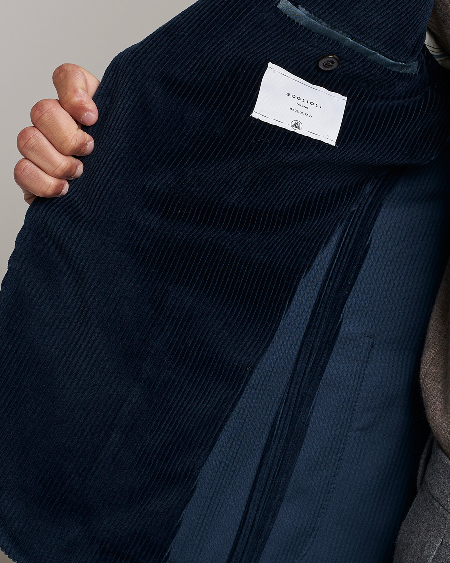 Homme | Blazers | Boglioli | K Jacket Corduroy Blazer Navy