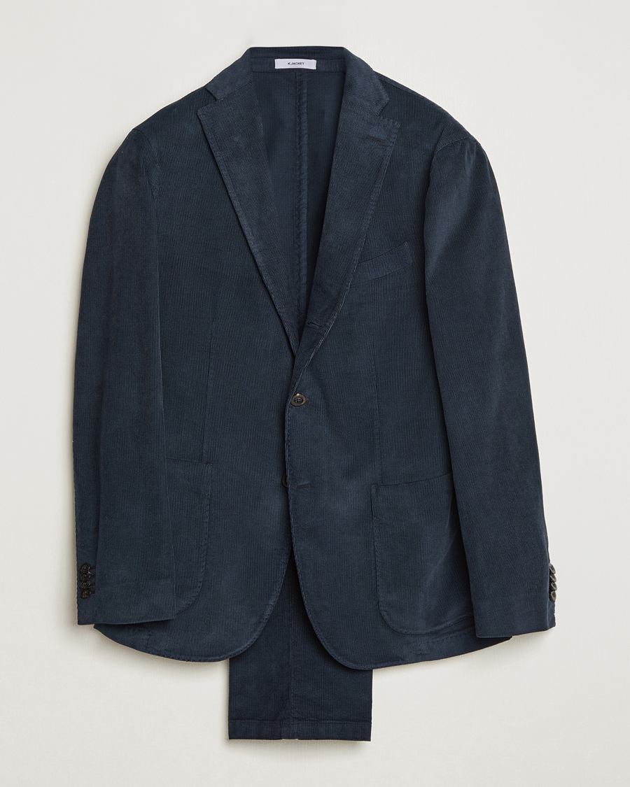 Homme | Costumes | Boglioli | K Jacket Baby Corduroy Suit Navy