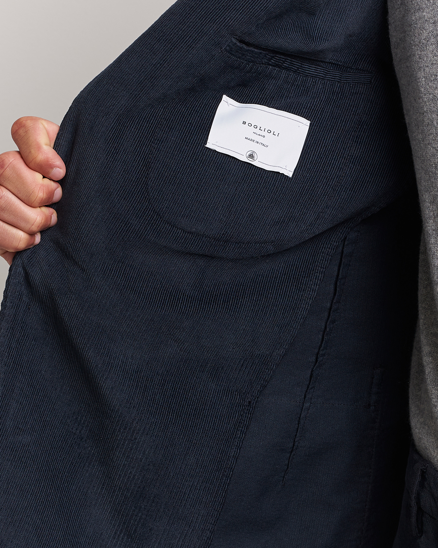 Homme | Costumes | Boglioli | K Jacket Baby Corduroy Suit Navy