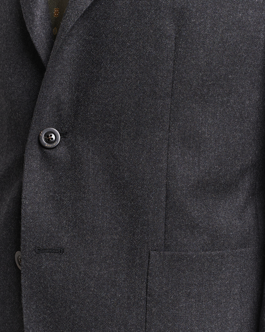 Homme | Costumes | Boglioli | K Jacket Light Flannel Suit Dark Grey