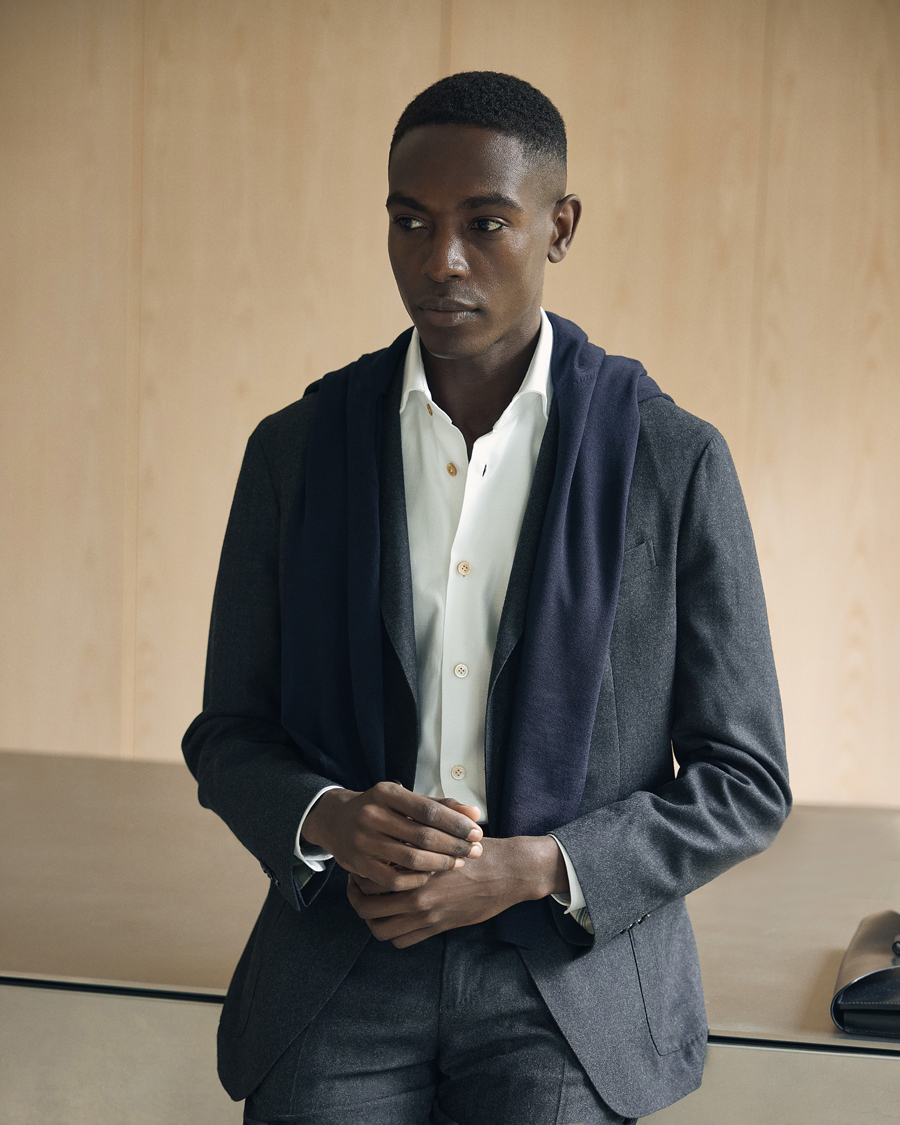 Homme | Costumes | Boglioli | K Jacket Light Flannel Suit Dark Grey