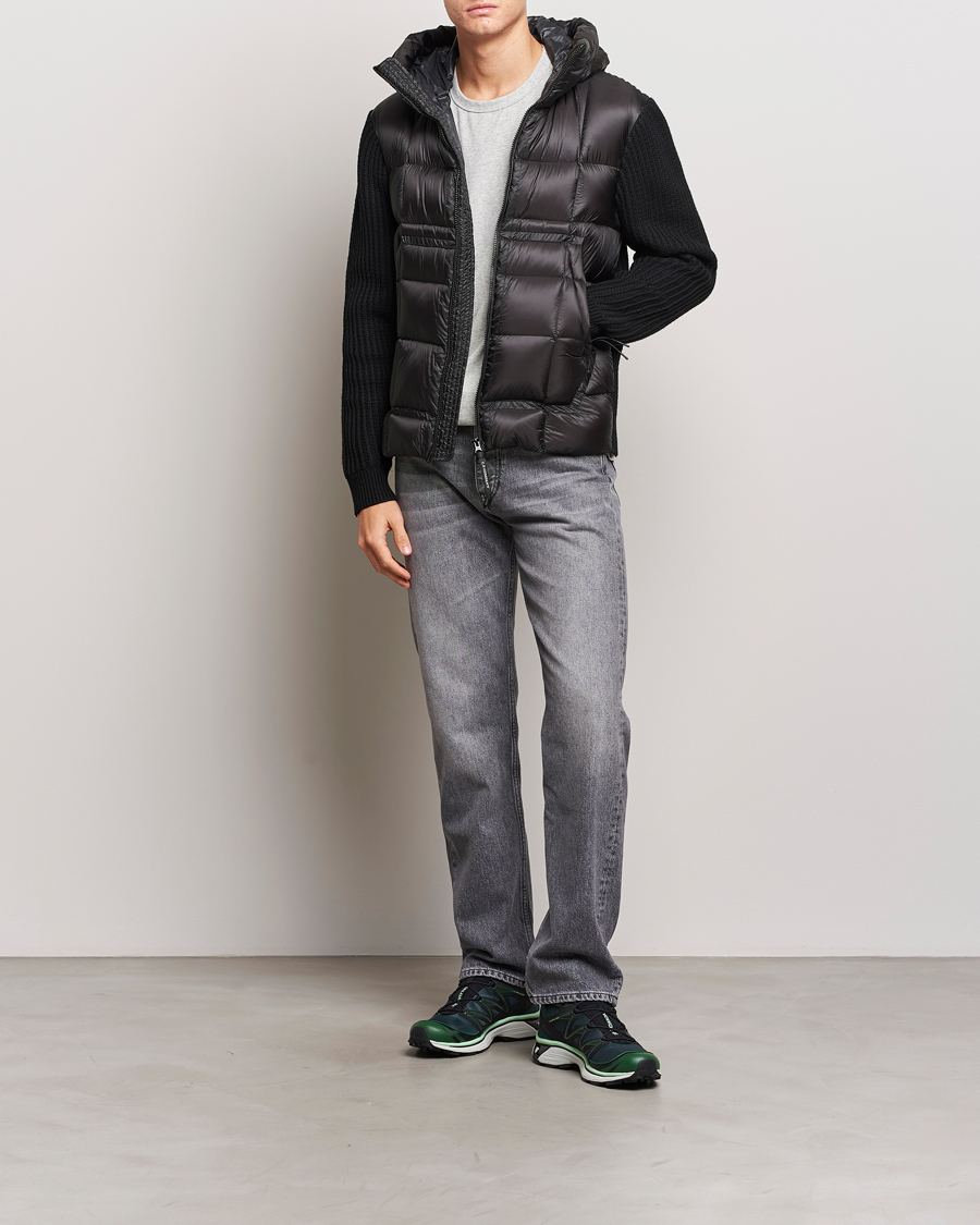 Homme | Manteaux Et Vestes | C.P. Company | Merino Wool Padded Hybrid Hood Jacket Black