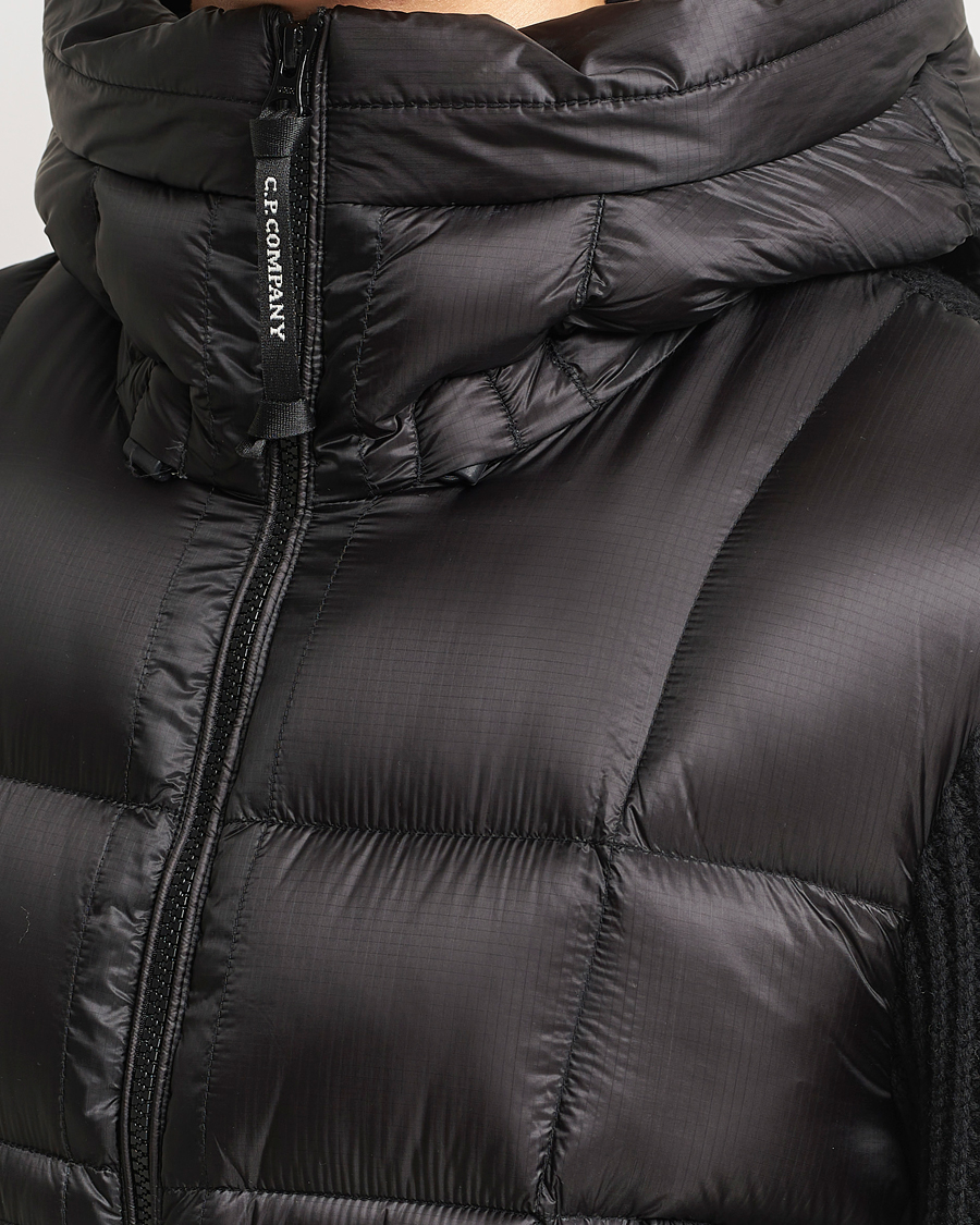 Homme | Manteaux Et Vestes | C.P. Company | Merino Wool Padded Hybrid Hood Jacket Black