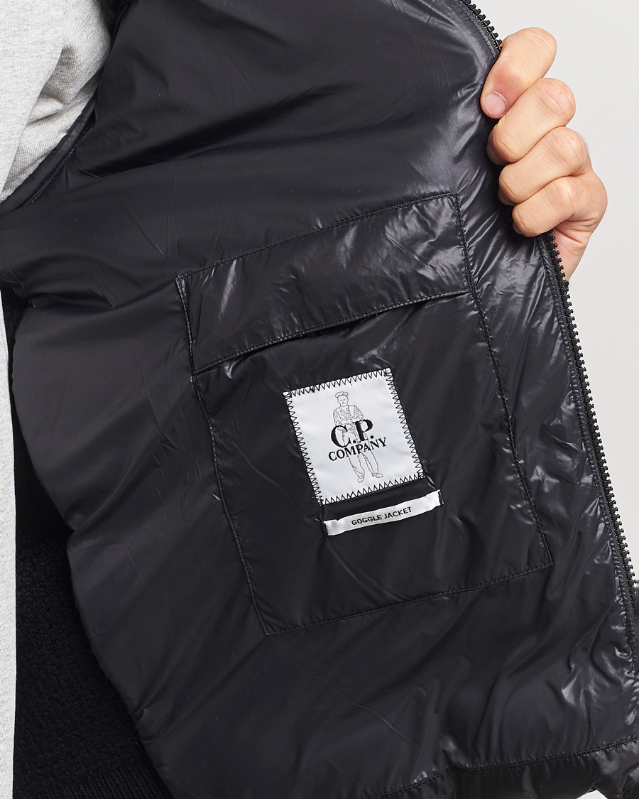 Homme | Manteaux Et Vestes | C.P. Company | Merino Wool Padded Hybrid Hood Jacket Black