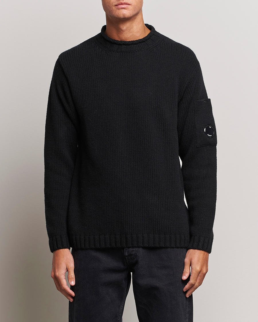 Homme | Pulls Et Tricots | C.P. Company | Knitted Lambswool Turtleneck Black