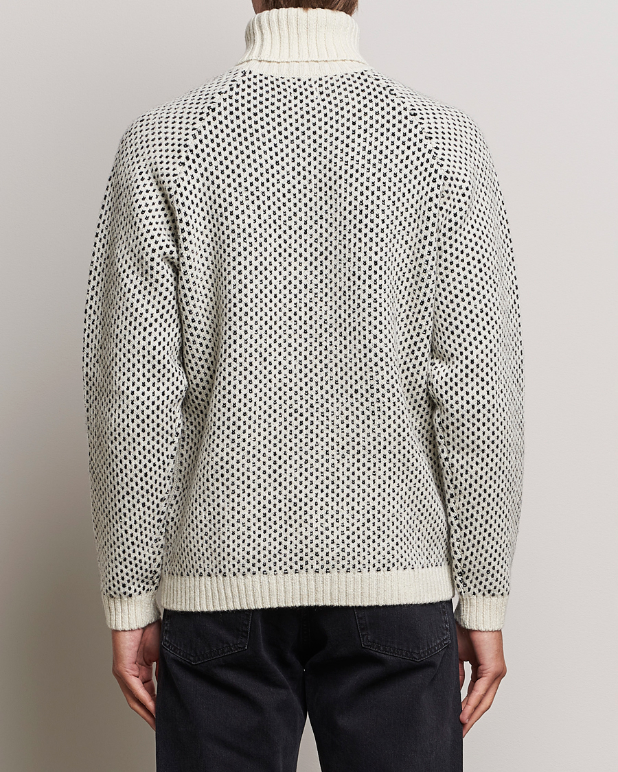 Homme | Pulls Et Tricots | C.P. Company | Wool Jaquard CP 3 Knitted Rollneck White