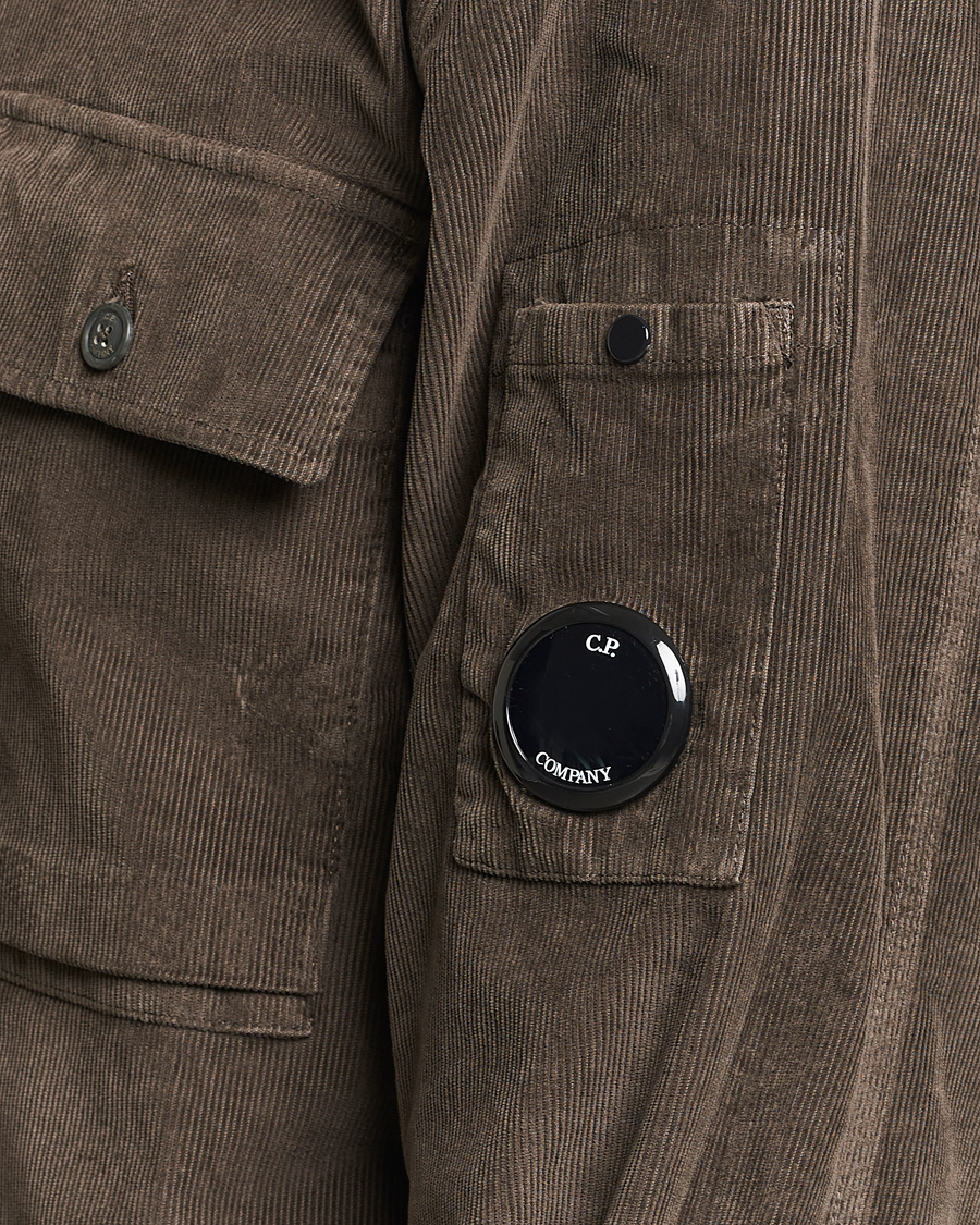 Homme | Chemises | C.P. Company | Corduroy Double Pocket Overshirt Olive