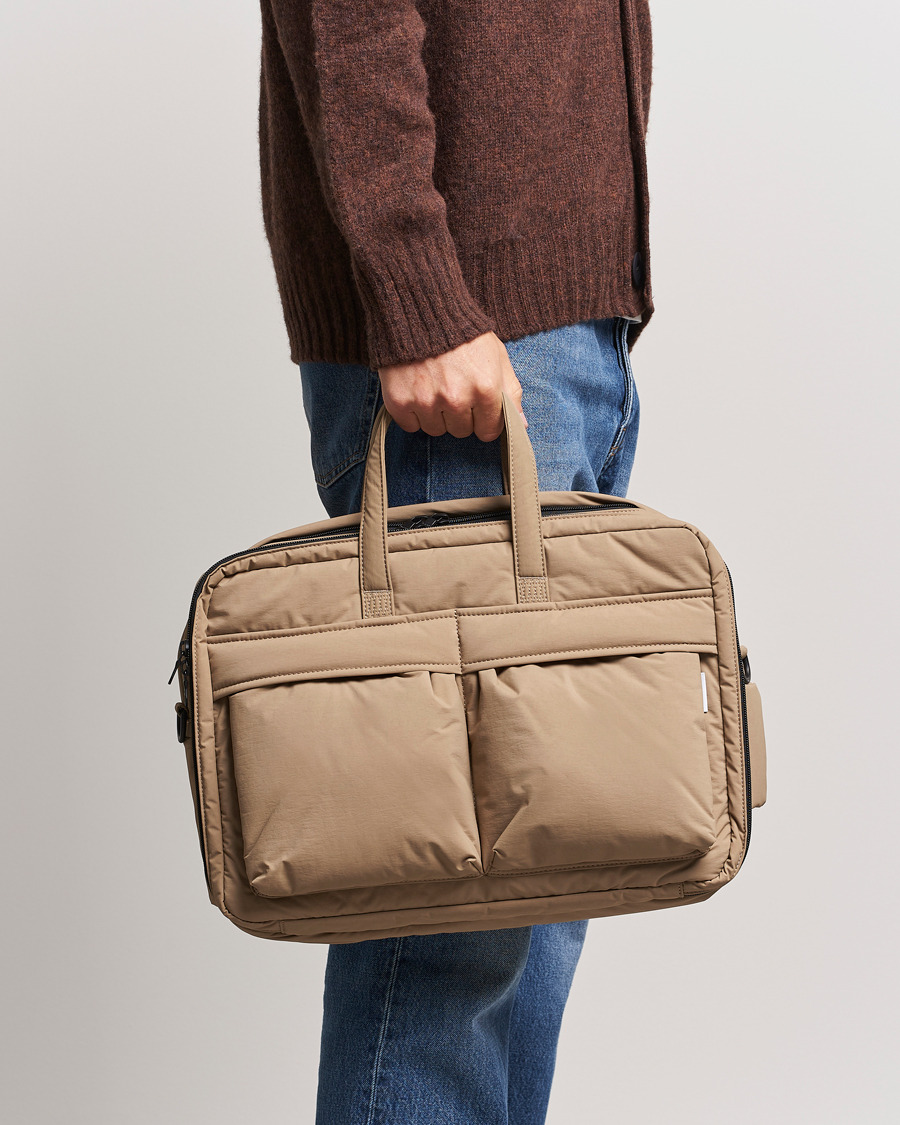 Homme | mazi untitled AM Bag 02 Nylon Briefcase Beige | mazi untitled | AM Bag 02 Nylon Briefcase Beige