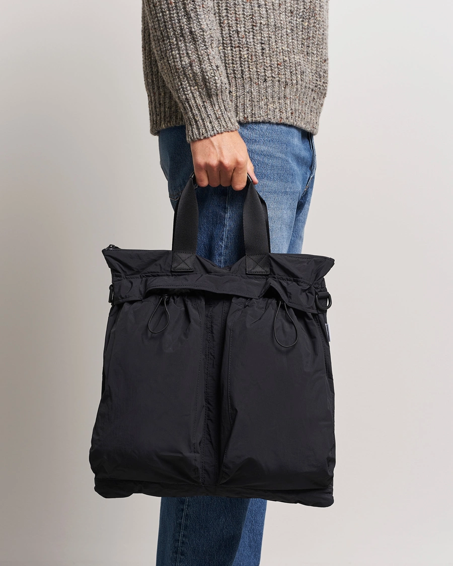 Homme | Tote bags | mazi untitled | Helmet Bag 02 Nylon Tote Black