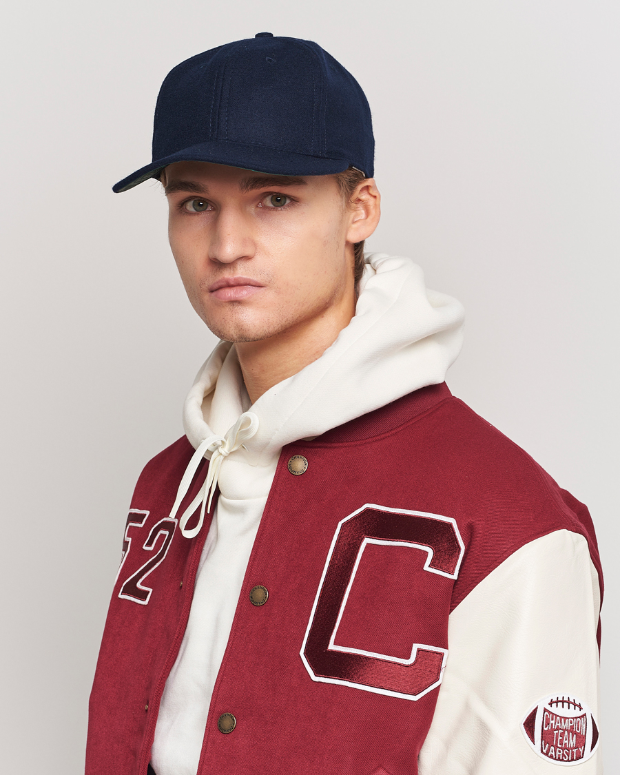 Homme | Ebbets Field Flannels Made in USA Wool Vintage Cap Navy | Ebbets Field Flannels | Made in USA Wool Vintage Cap Navy