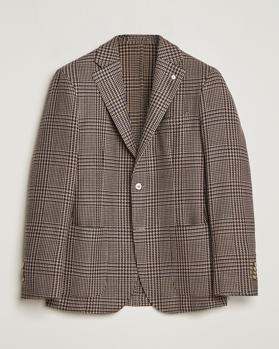 Homme | Blazers | L.B.M. 1911 | Jack Regular Checked Wool Blazer Brown