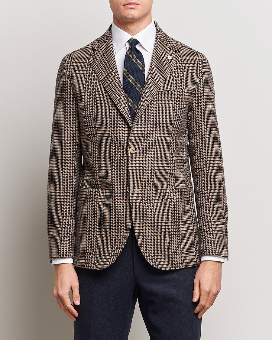 Homme | Blazers | L.B.M. 1911 | Jack Regular Checked Wool Blazer Brown