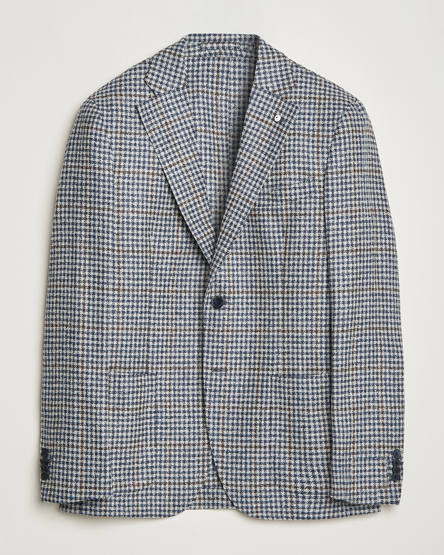 Homme | Blazers | L.B.M. 1911 | Jack Regular Checked Wool Blazer Blue
