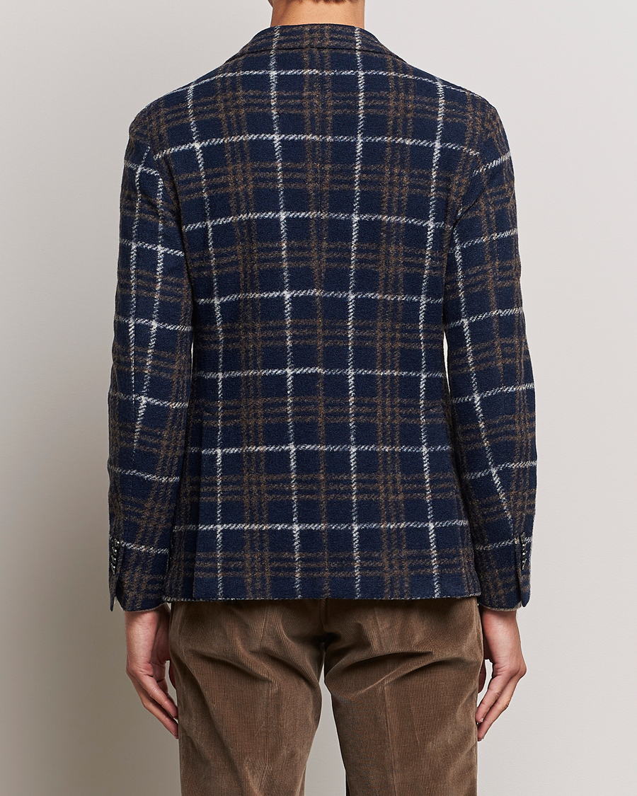 Homme | Blazers | L.B.M. 1911 | Jack Checked Wool Jersey Blazer Navy