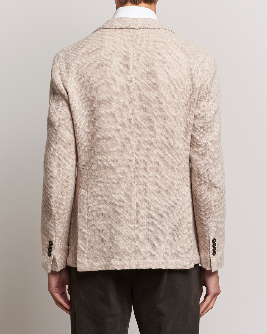 Homme | Blazers | L.B.M. 1911 | Knitted Punto Wool Structure Blazer Beige