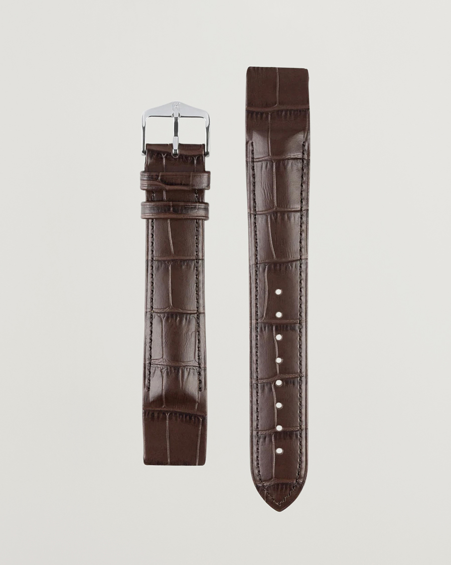Homme | HIRSCH | HIRSCH | Duke Embossed Leather Watch Strap Brown