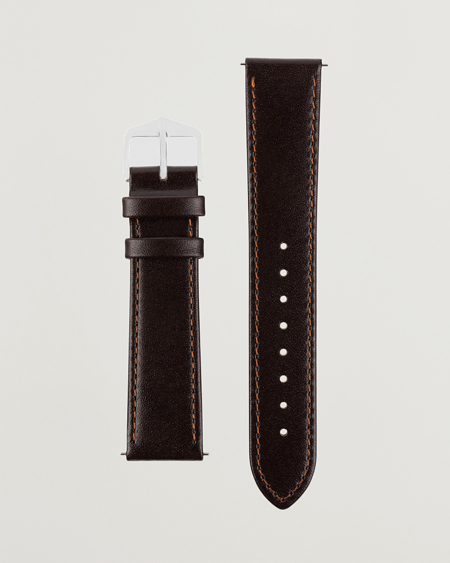 Homme | Bracelets De Montres | HIRSCH | Osiris Calf Leather Watch Strap Brown