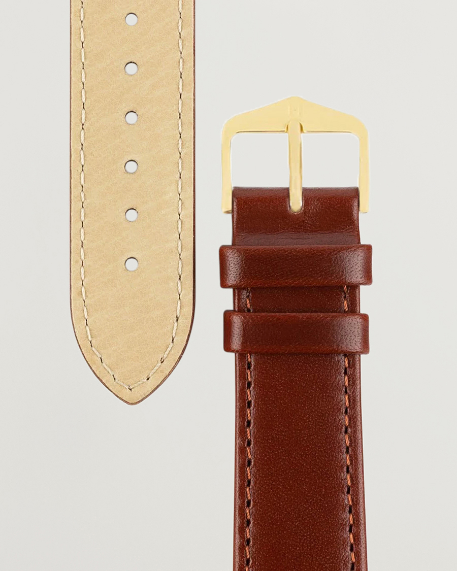 Homme | HIRSCH | HIRSCH | Osiris Calf Leather Watch Strap Mid Brown
