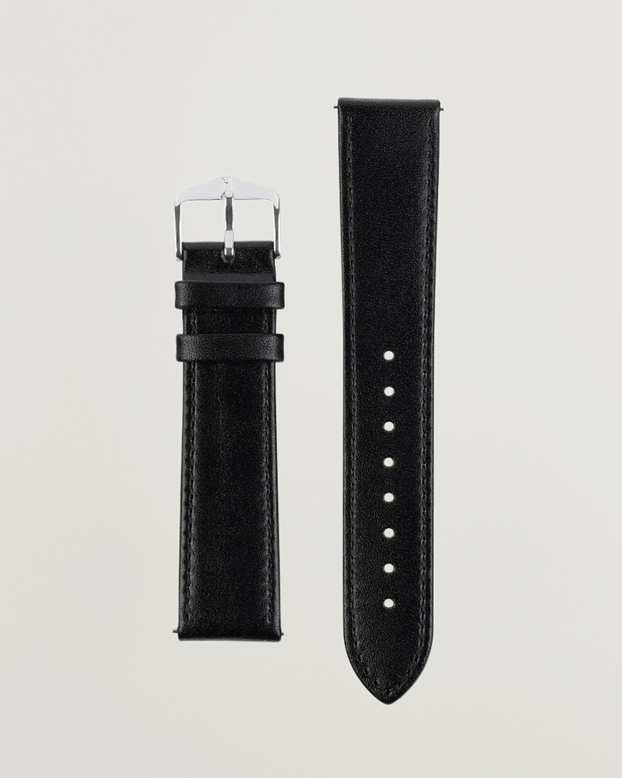 Homme | Bracelets De Montres | HIRSCH | Osiris Calf Leather Watch Strap Black