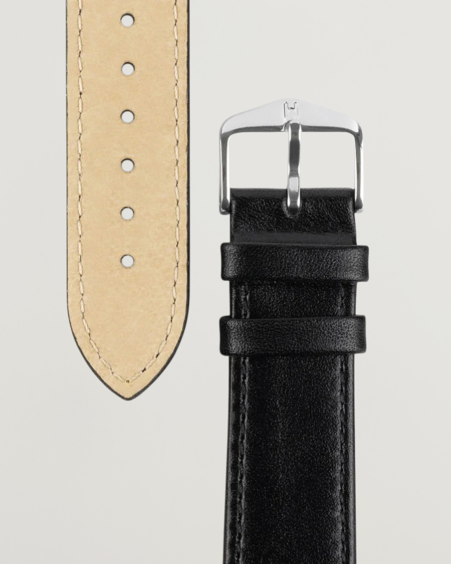 Homme | Bracelets De Montres | HIRSCH | Osiris Calf Leather Watch Strap Black