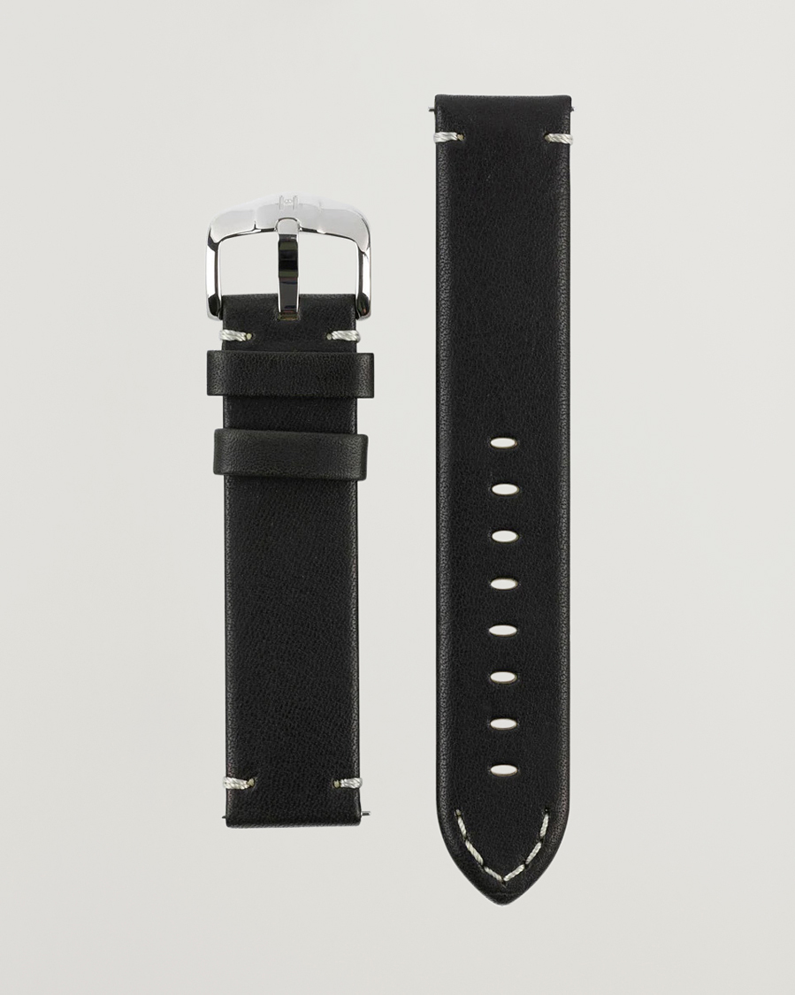 Homme | Bracelets De Montres | HIRSCH | Ranger Retro Leather Watch Strap Black