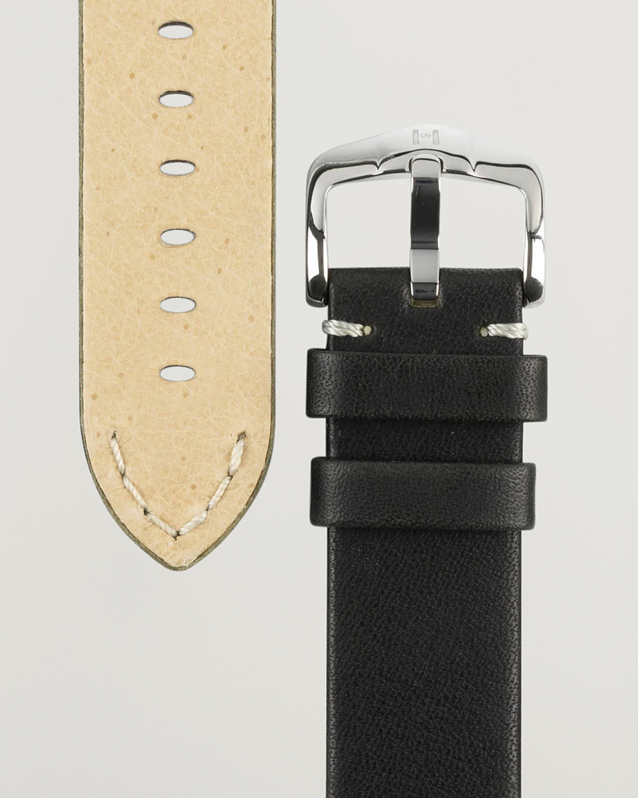 Homme | HIRSCH | HIRSCH | Ranger Retro Leather Watch Strap Black