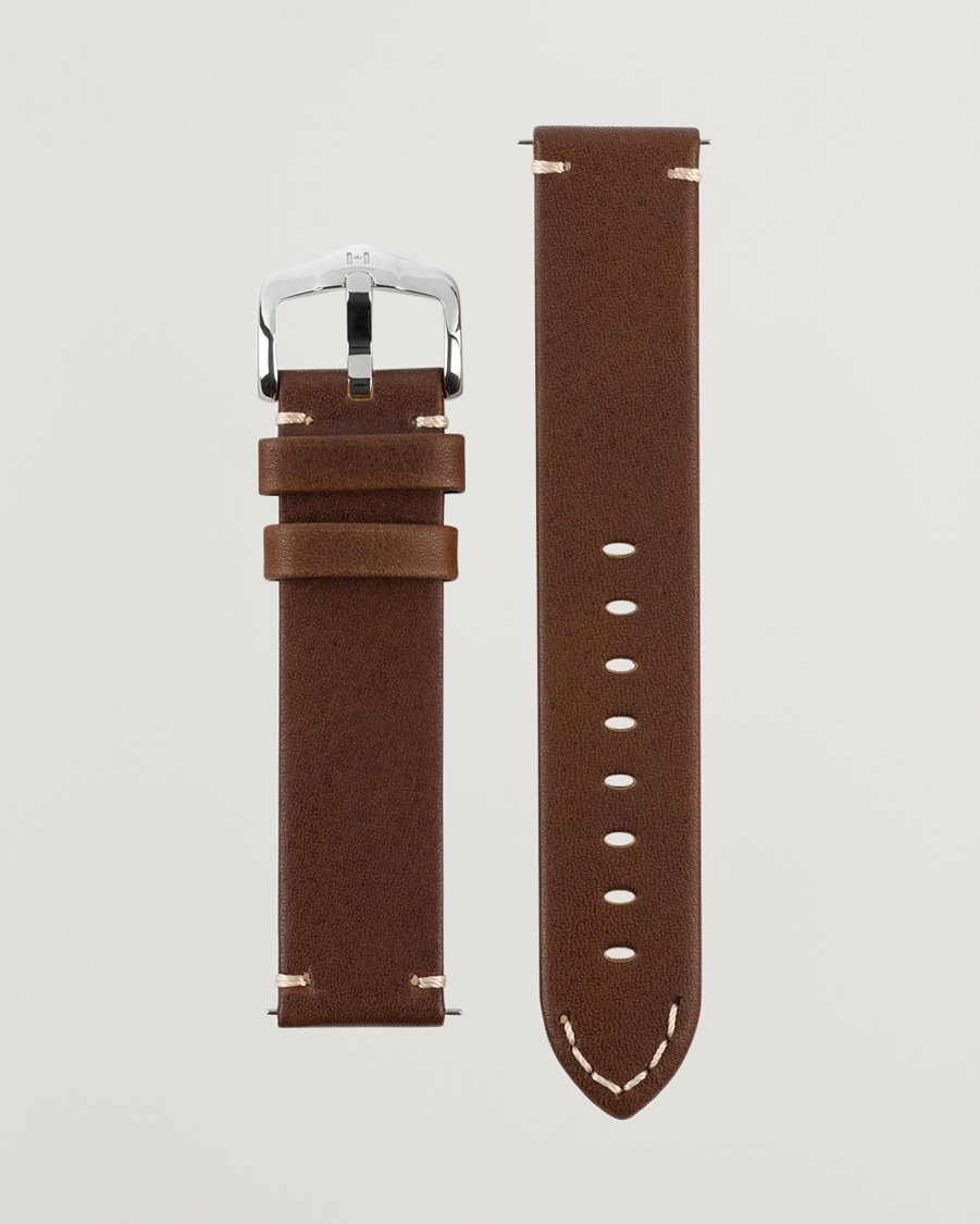Homme | Bracelets De Montres | HIRSCH | Ranger Retro Leather Watch Strap Golden Brown