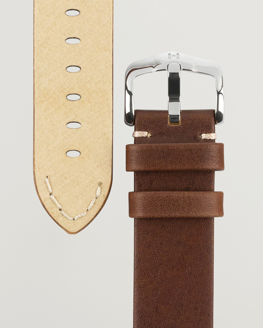 Homme | Bracelets De Montres | HIRSCH | Ranger Retro Leather Watch Strap Golden Brown