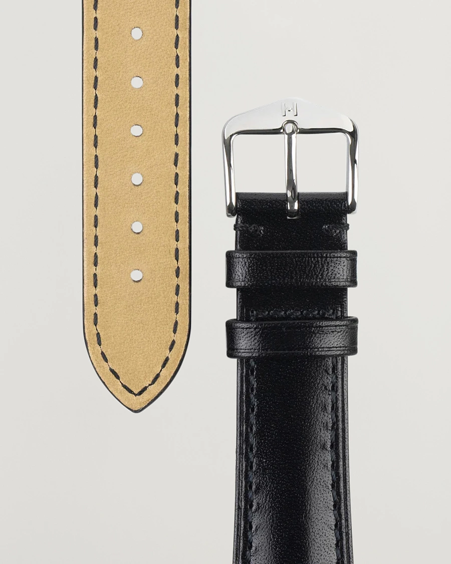 Homme |  | HIRSCH | Siena Tuscan Leather Watch Strap Black