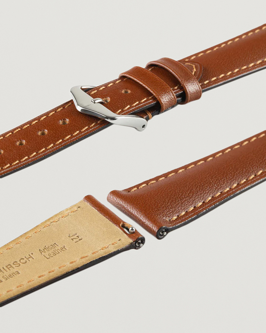 Homme | HIRSCH Siena Tuscan Leather Watch Strap Golden Brown | HIRSCH | Siena Tuscan Leather Watch Strap Golden Brown