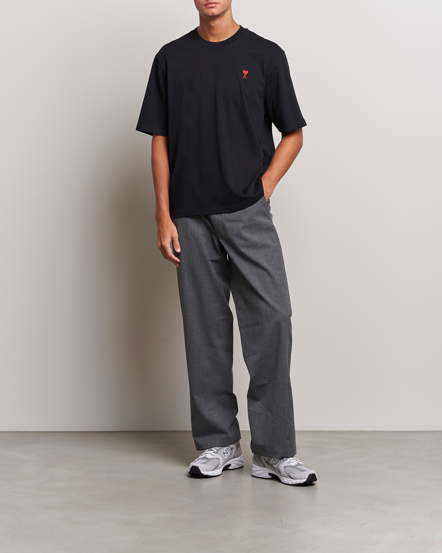 Homme | T-shirts | AMI | Heart Logo T-Shirt Black