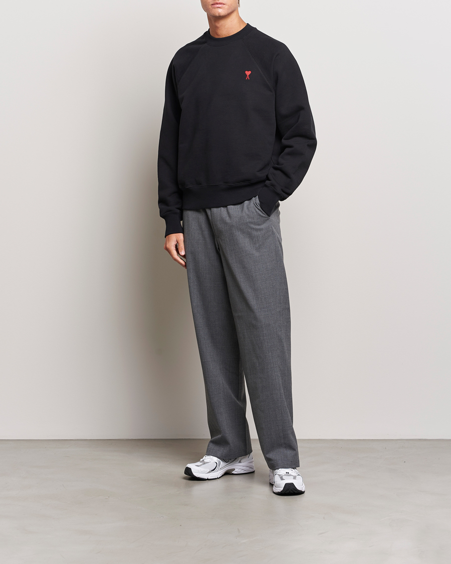 Homme | Pulls Et Tricots | AMI | Heart Logo Sweatshirt Black