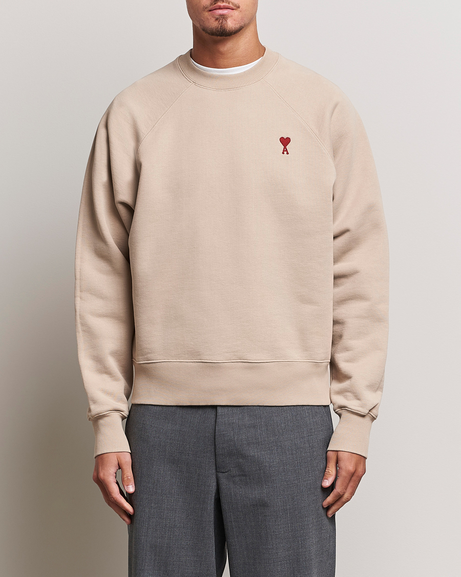 Homme | Pulls Et Tricots | AMI | Heart Logo Sweatshirt Beige
