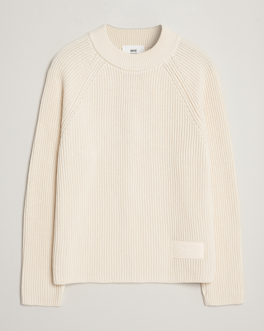 Homme | Pulls Et Tricots | AMI | Heavy Knitted Crew Neck Ivory