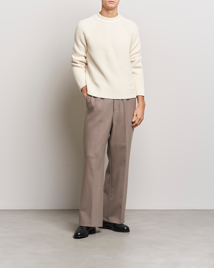 Homme | Pulls Et Tricots | AMI | Heavy Knitted Crew Neck Ivory