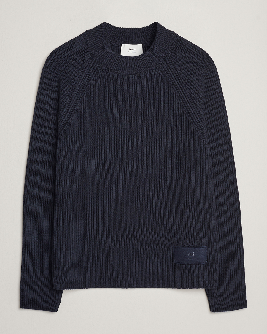 Homme | Pulls Et Tricots | AMI | Heavy Knitted Crew Neck Night Blue