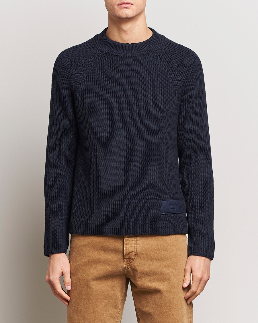 Homme | Pulls Et Tricots | AMI | Heavy Knitted Crew Neck Night Blue