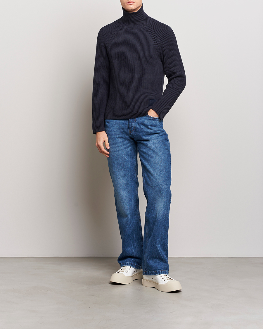 Homme | Pulls Et Tricots | AMI | Heavy Knitted Turtleneck Night Blue