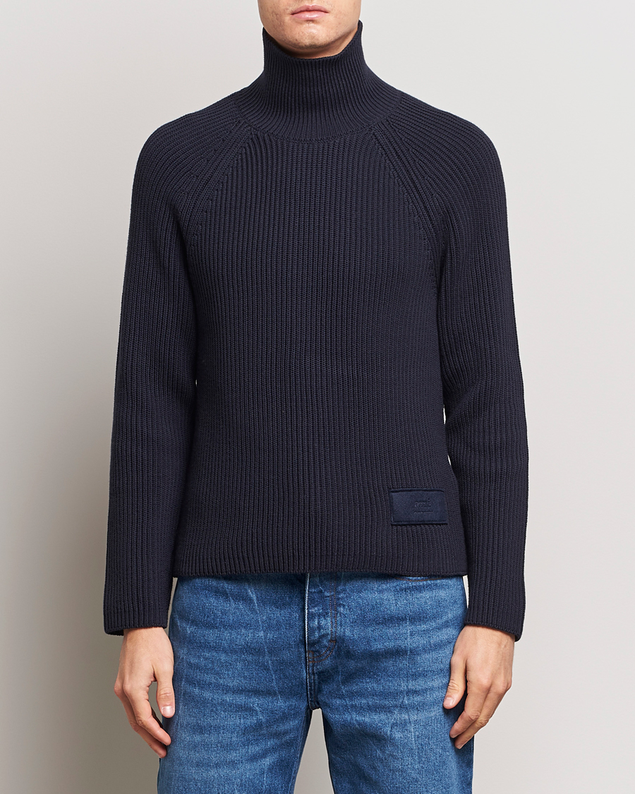 Homme | Pulls Et Tricots | AMI | Heavy Knitted Turtleneck Night Blue