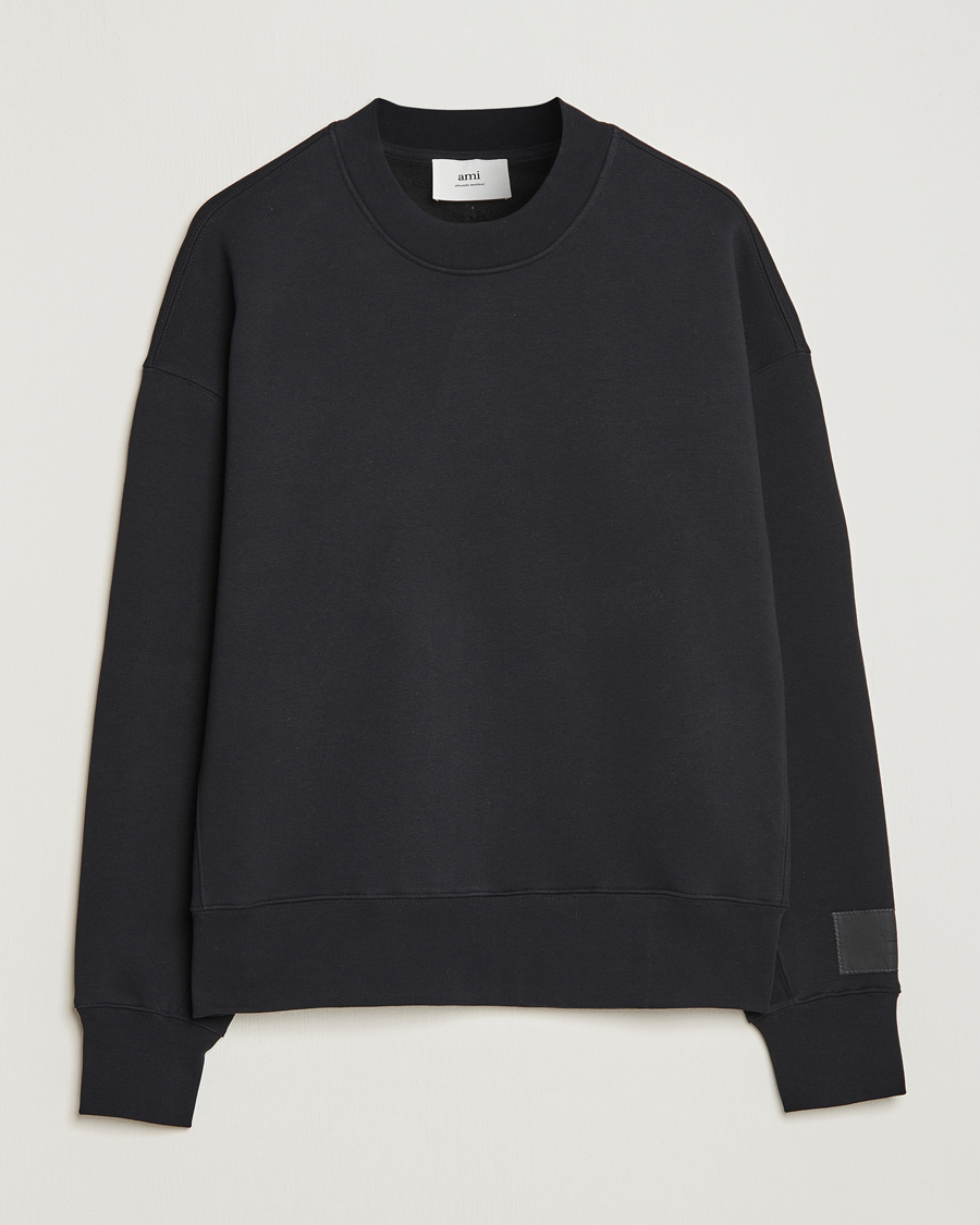 Homme | Pulls Et Tricots | AMI | Brushed Cotton Crew Neck Sweatshirt Black
