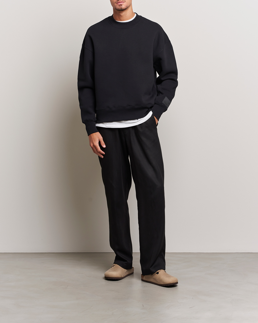 Homme | Pulls Et Tricots | AMI | Brushed Cotton Crew Neck Sweatshirt Black